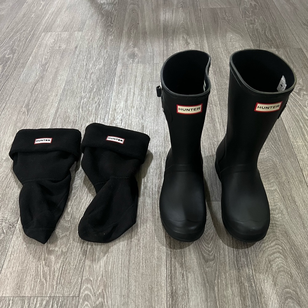 Hunter Rain Boots Low Black